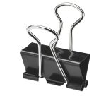 Pince double clip noire 19 mm - Boîte de 10