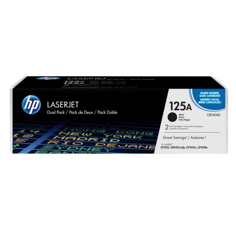 Pack de 2 toners HP 125A noir