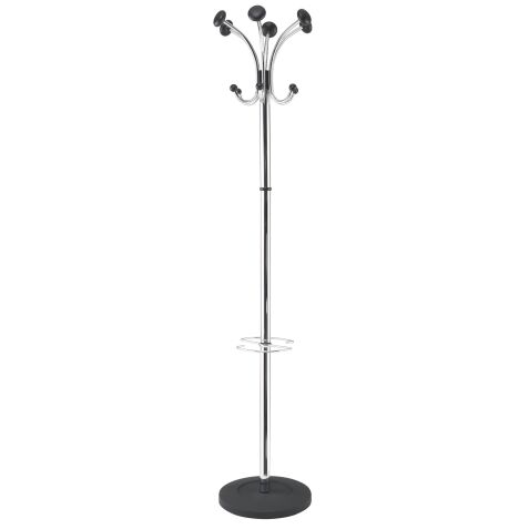 Metallic chromed coat stand Vienna 2