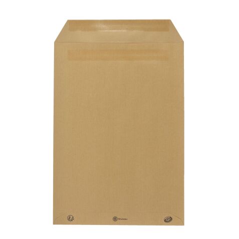 Pochette kraft milleraies brun 229 x 324 mm Bruneau 90 g sans fenêtre - Boîte de 250