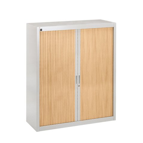 Armoire à rideaux gris démontable H 136 x L 120 cm