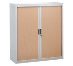 Armoire à rideaux gris démontable H 136 x L 120 cm