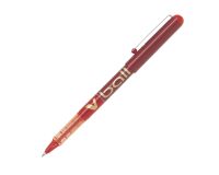Stylo roller Pilot V-Ball à capuchon pointe 0,7 mm - écriture moyenne rouge