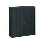 Armoire à rideaux noir démontable 136 x 120 cm