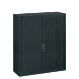 Armoire à rideaux noir démontable 136 x 120 cm
