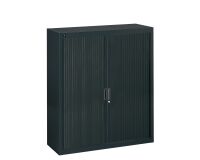 Armoire à rideaux noir démontable 136 x 120 cm