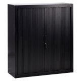 Armoire à rideaux noir/noir démontable Bruneau 136 x 120 cm