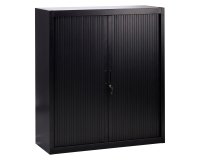 Armoire à rideaux noir démontable 136 x 120 cm
