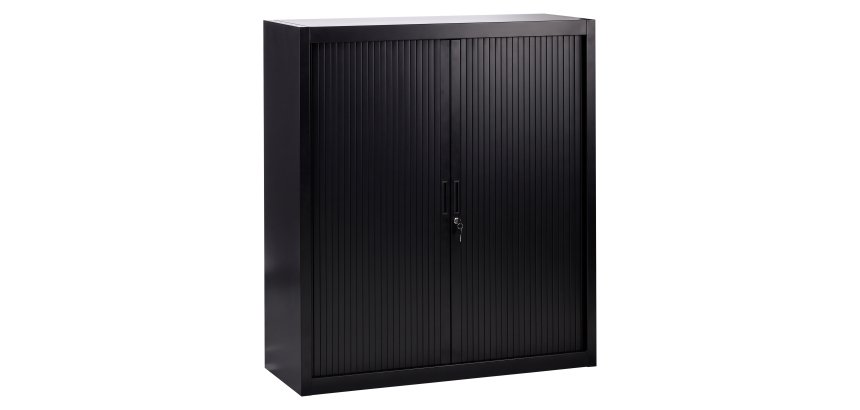 Armoire à rideaux noir démontable 136 x 120 cm