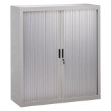 Armoire à rideaux gris démontable H 136 x L 120 cm