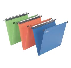 Suspension files for drawers 33 cm polypropylene, bottom 15 mm, assorted colours