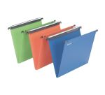 Dossier suspendu plastique Esselte pour tiroirs fond 15 mm à bouton pression - couleurs assorties