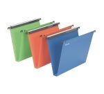 Dossier suspendu plastique Esselte pour tiroirs fond 30 mm à bouton pression - couleurs assorties