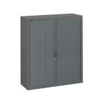 Brown curtain cabinet