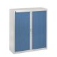 Armoire à rideaux gris démontable H 136 x L 120 cm