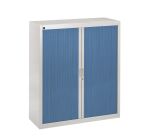 Armoire à rideaux gris démontable H 136 x L 120 cm