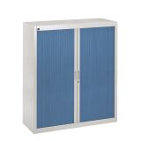 Armoire à rideaux gris démontable H 136 x L 120 cm