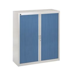 Armoire à rideaux gris démontable H 136 x L 120 cm