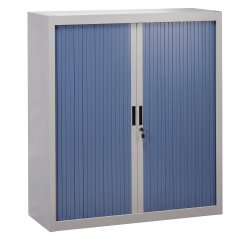 Armoire à rideaux gris démontable H 136 x L 120 cm