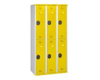 Vestiaire Classique - 3 colonnes/2 cases monobloc - jaune