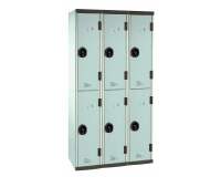 Vestiaire colonnes 2 cases monobloc