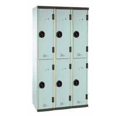 Vestiaire colonnes 2 cases monobloc