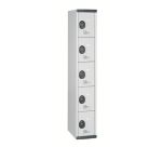 Vestiaire colonnes 5 cases monobloc