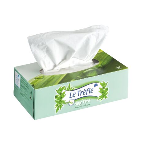 Pack 20 boîtes de 80 mouchoirs triple épaisseur Le Trèfle Aloe Vera + 10 offertes