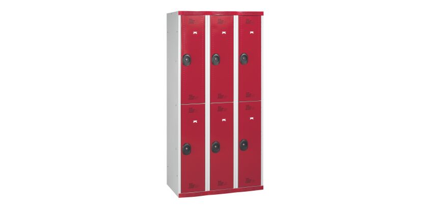Vestiaire colonnes 2 cases monobloc