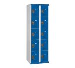 Vestiaire colonnes 5 cases monobloc