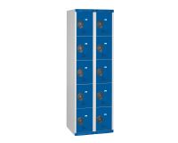 Vestiaire colonnes 5 cases monobloc