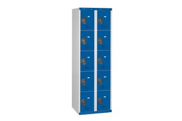 Vestiaire colonnes 5 cases monobloc
