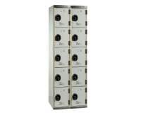 Vestiaire colonnes 5 cases monobloc