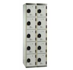 Vestiaire colonnes 5 cases monobloc
