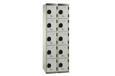 Vestiaire colonnes 5 cases monobloc