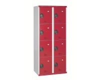 Vestiaire colonnes 4 cases monobloc