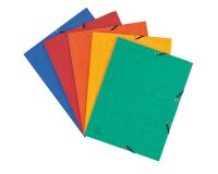 3-Flap folder with elastic band and print Exacompta 24 x 32 cm, 1.5 cm back - assorted colors