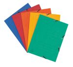 Chemise à élastique 3 rabats carte imprimée Exacompta 24 x 32 cm dos 1,5 cm couleurs assorties