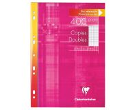 Copias dobles 400 páginas cuadros pequeños formato A4 21 x 29,7 cm Metric Clairefontaine - perforadas
