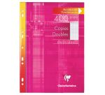 Copies doubles 400 pages petits carreaux format A4 21 x 29,7 cm Metric Clairefontaine - perforées