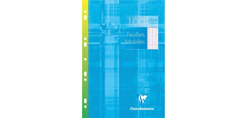 Etui 100 feuillets mobiles Clairefontaine Metric format A4 21 x 29,7 cm grands carreaux