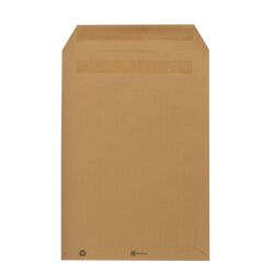Pochette kraft brun recyclé 229 x 324 mm Bruneau 90 g sans fenêtre - Boîte de 250