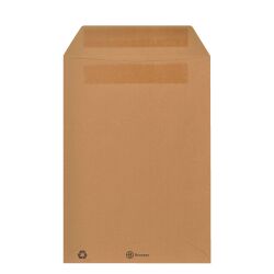 Pochette kraft brun recyclé 162 x 229 mm Bruneau 90 g sans fenêtre - Boîte de 500