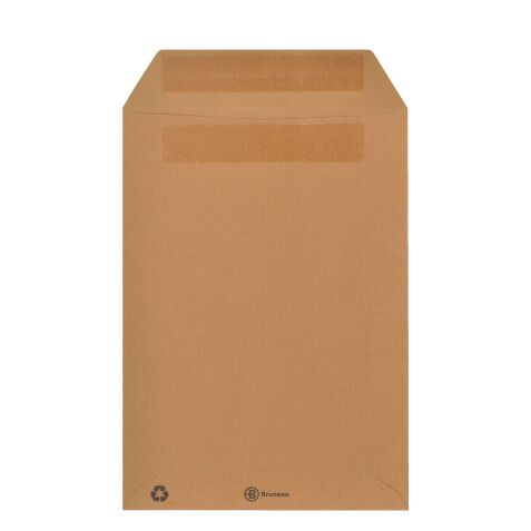 Pochette kraft brun recyclé 162 x 229 mm Bruneau 90 g sans fenêtre - Boîte de 500