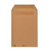 Bruneau - Pochette kraft brun recyclé 162 x 229 mm 90 g sans fenêtre - Boîte de 500