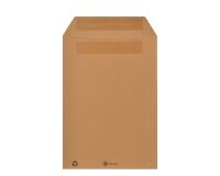 Bruneau - Pochette kraft brun recyclé 162 x 229 mm 90 g sans fenêtre - Boîte de 500