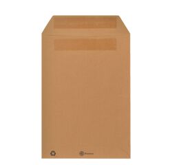 Bruneau - Pochette kraft brun recyclé 162 x 229 mm 90 g sans fenêtre - Boîte de 500