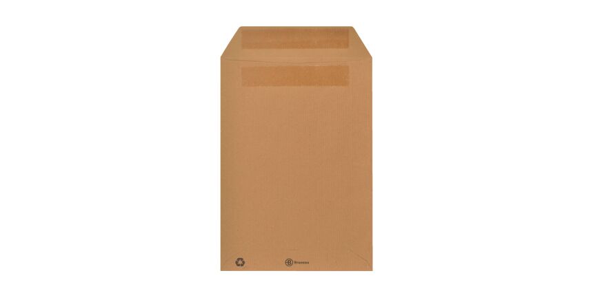 Bruneau - Pochette kraft brun recyclé 162 x 229 mm 90 g sans fenêtre - Boîte de 500