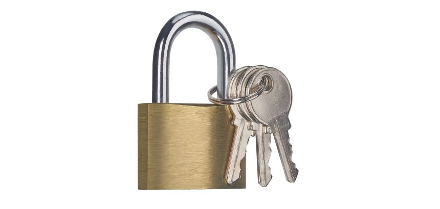 Cadenas à clé laiton