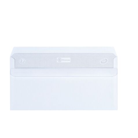 Envelope 110 x 220 mm Bruneau 80 g without window white - Box of 500